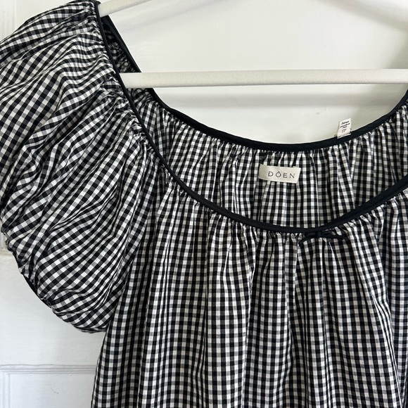 DOEN JULIA DRESS noir maddalena gingham - Picture 2 of 2